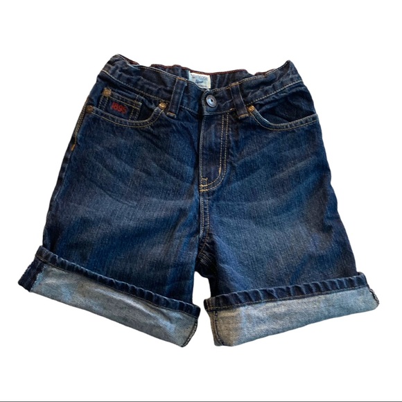 Oshkosh B’Gosh Blue Jean Denim Shorts Elastic Adjustable Waist Girls Size 7 - Picture 1 of 6